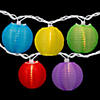 Northlight 10-Count Multi-Color Round Lantern Patio String Light Set 7.25ft. White Wire Image 1