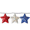 Northlight 10-Count Red and Blue Fourth of July Star String Light Set  7.25ft White Wire Image 1