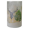 Northlight 10" Deer, Pine and Snowflakes Flameless Glass Christmas Candle Holder Image 4