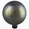 Northlight 10" Gold and Silver Metallic Mirrored Glass Outdoor Garden Gazing Ball Image 1