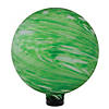 Northlight 10" Green and White Swirl Outdoor Garden Gazing Ball Image 1