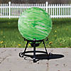 Northlight 10" Green and White Swirl Outdoor Garden Gazing Ball Image 2