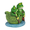 Northlight 10" Green Frogs in a Lily Pad Outdoor Garden Statue Image 2