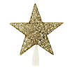 Northlight 10" LED Lighted Gold Glittered Star Christmas Tree Topper  Warm White Lights Image 1