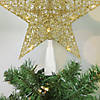 Northlight 10" LED Lighted Gold Glittered Star Christmas Tree Topper  Warm White Lights Image 2