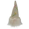 Northlight 10" lighted cream sitting gnome figure head with a knitted hat Image 1