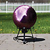 Northlight 10" Mirrored Burgundy Outdoor Patio Garden Gazing Ball Image 2