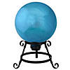 Northlight 10" Mirrored Turquoise Blue Outdoor Patio Garden Gazing Ball Image 1