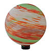 Northlight 10" Orange and Green Swirl Designed Outdoor Garden Gazing Ball Image 1