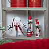 Northlight 10" Snowman in Plaid Trapper Hat Christmas Decoration Image 1