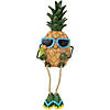 Northlight 10" Tropical Boy Pineapple with Cocktail and Dangling Legs Decoration Image 1