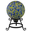 Northlight 10" Yellow and Blue Outdoor Patio Garden Gazing Ball Image 1