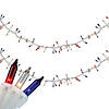 Northlight 105-Count Red  Clear and Blue Patriotic Mini Light Garland  5.6' White Wire Image 1