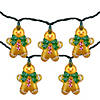 Northlight 10ct Gingerbread Man Christmas Lights  Clear Lights  Green Wire Image 1