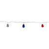 Northlight 10ct Red  White and Blue LED Edison Style Lights  9ft White Wire Image 1