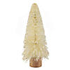 Northlight 11.5" Glittered Cream Sisal Christmas Tree Decoration Image 1