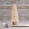 Northlight 11.5" Glittered Cream Sisal Christmas Tree Decoration Image 1