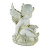 Northlight 11.5" Ivory Sitting Cherub Angel with Book Outdoor Patio Garden Statue Image 3