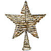 Northlight 11.5" Lighted Rattan Star Christmas Tree Topper - Clear Lights Image 1