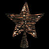 Northlight 11.5" Lighted Rattan Star Christmas Tree Topper - Clear Lights Image 1