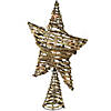 Northlight 11.5" Lighted Rattan Star Christmas Tree Topper - Clear Lights Image 2