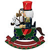 Northlight 11.5 Red and Blue Christmas Nutcracker Soldier on Rocking Horse Image 3