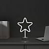 Northlight 11.5" White Star LED Neon Style Table Sign Image 1