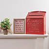 Northlight 11.75" Letters to Santa Red Mail Box Christmas Wall Hanging Image 1