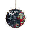 Northlight 11.75" Red and White Peace  Joy and Love Christmas Wall Decor Image 1