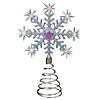 Northlight 11" LED Lighted Coloring Changing Twinkling Snowflake Christmas Tree Topper Image 1