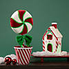 Northlight 11" White and Red Peppermint Candy House Christmas Decoration Image 2