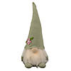 Northlight 12.25" lighted green spring gnome with flower hat Image 1