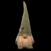 Northlight 12.25" lighted green spring gnome with flower hat Image 2