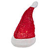 Northlight 12.25" Lighted Santa Hat Christmas Tree Topper  Clear Lights Image 2