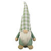 Northlight 12.25" spring gnome with green plaid hat Image 1