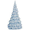Northlight 12.5" Blue and White Textured Christmas Tree Tabletop Decor Image 1