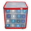 Northlight 12.5" Transparent Zip Up Christmas Storage Box - Holds 64 Ornaments Image 1