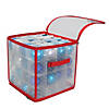 Northlight 12.5" Transparent Zip Up Christmas Storage Box - Holds 64 Ornaments Image 1