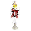 Northlight 12.75" White Snowfall Valley LED Lighted Lamp Post with Wreath Christmas Decoration Image 1