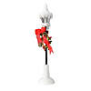 Northlight 12.75" White Snowfall Valley LED Lighted Lamp Post with Wreath Christmas Decoration Image 1