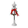 Northlight 12.75" White Snowfall Valley LED Lighted Lamp Post with Wreath Christmas Decoration Image 2