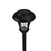 Northlight 12" Black Lantern Solar Light with White LED Light and Lawn Stake Image 2