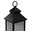 Northlight 12" Black LED Lighted Battery Operated Lantern Warm White Flickering Light Image 4