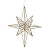 Northlight 12" LED Warm White Pre-Lit Gold Glittered Star Christmas Decoration Image 1