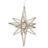 Northlight 12" LED Warm White Pre-Lit Gold Glittered Star Christmas Decoration Image 1