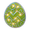 Northlight 12" Lighted Green Easter Egg Window Silhouette Decoration Image 1