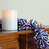Northlight 12' Proper 4" Red and Blue Wide Cut Patriotic Tinsel Christmas Garland - Unlit Image 2