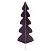 Northlight 12" Purple Triangular Christmas Tree with a Curved Design Tabletop Decor Image 2
