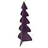 Northlight 12" Purple Triangular Christmas Tree with a Curved Design Tabletop Decor Image 4