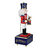 Northlight - 12" Red and Black Animated Musical Christmas Nutcracker Drummer Tabletop Figurine Image 1